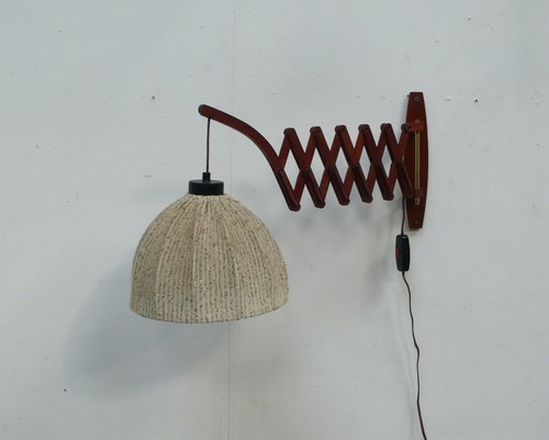 50er scherenlampe teakholz - 50er,