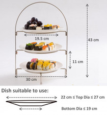 Etagere 3-stöckig Edelstahl