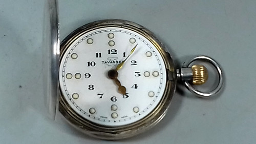 Antike silber hunter tavannes - silber,