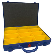 Metall Sortimentskoffer Sortimentskasten 330x220x50mm mit 12 Fächer BLACKFRIDAY