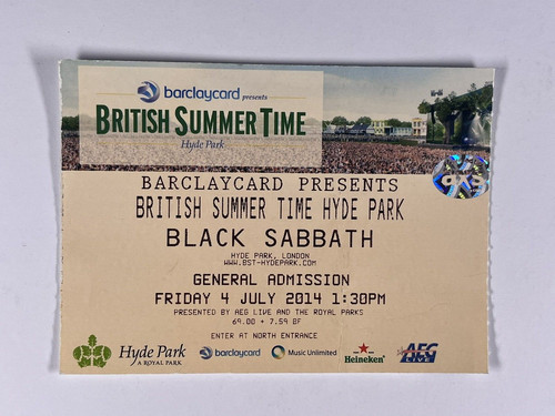 Black sabbath ticket ozzy - black,