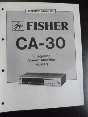 Original service manual - original, fisher