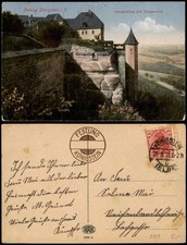 Königstein (Sächsische Schweiz) Georgenburg und Hungerturm. Festung 1921