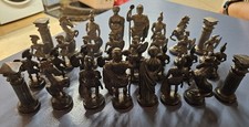 Zinn Schach Figuren Antik