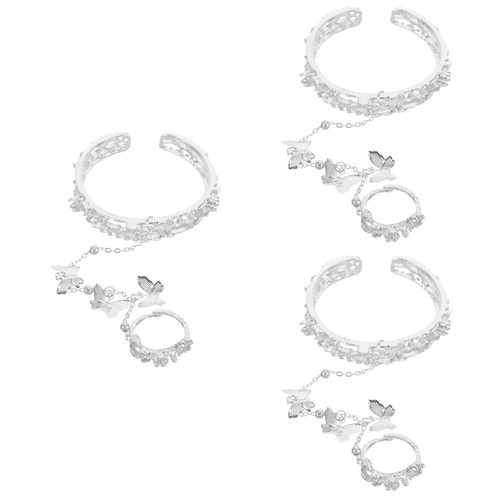 Alloy ring bracelet - hand, chain