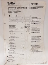 SABA Service Schaltbild Ultra Hifi Professipnal 9140 Electronic, Hifi 151