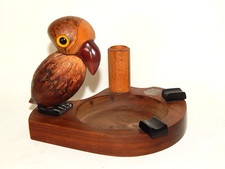 Ashtray Ascher Holz cherry red