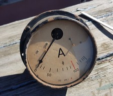 altes großes Amperemeter Industriedesign S+H vintage Deko 16cm Durchmesser