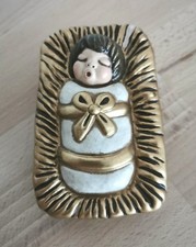 Thun Bozen Kind in Krippe Christkind Figur Weihnachten Deko Engel Sehr gut 