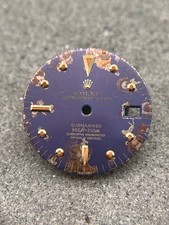 #A66 ORIGINAL ROLEX SUBMARINER DATE 1680 NIPPLE PURPLE CRACKLE DIAL TRITIUM RARE