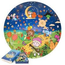 Steckpuzzle Puzzle Doppelseitiges Kinderpuzzle Tier & Buchstaben Puzzlespiel