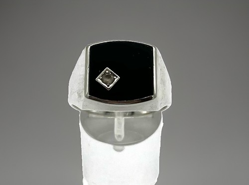 925 silberring onyx platte - onyx,