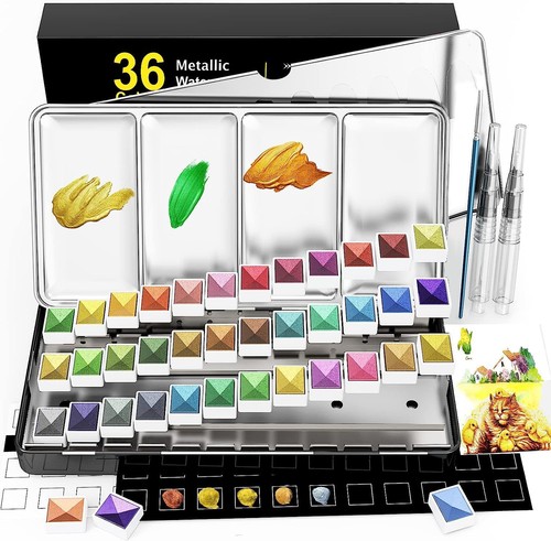 Metallic aquarell farbset - metallic,