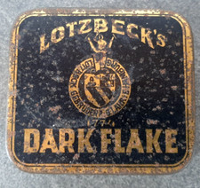 Alte Blechdose Lotzbeck's Dark Flake Kentucky Presstabak Blech Dose Werbung