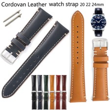 Uhrenarmband 20mm 22mm 24mm Cordovan-Echtleder-Armband Schnellverschlussstifte