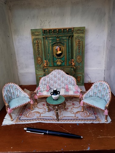 Miniatur puppenhaus sofa - 1:12,