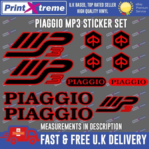 Piaggio mp3 aufkleber sticker - mp3,