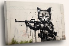 Banksy Maschinengewehr Katze