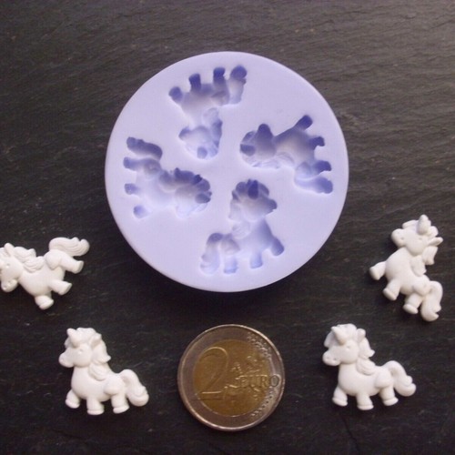 Silikonform einhorn 4tlg - einhorn,