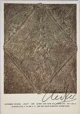 Günther Uecker signiert Karte Original Unterschrift Signatur Autogramm signed