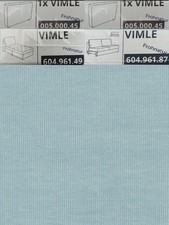 Ikea VIMLE Bezug für Bettsofa Recamiere breite Armlehnen Saxemara hellblau NEU