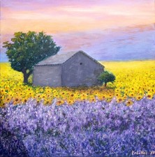 Selbstgemaltes Acrylbild auf