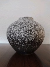 Keramik Vase FAT LAVA Blumenvase schwarz-weiß RAR 60er 70er Jahre 