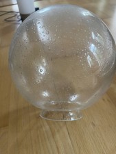 70 er J. Lampenschirm groß Bubbles Muster Glas Kugel Limburg Lampe? transparent