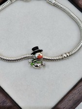 Neu Charms  Schneemann Damen Armband 925 Sterling Silber für Pandora Armband 