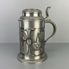 Relief-Bierkrug "Städte Sachsen-Anhalts, Magdeburg, Halle, Dessau etc." 95% Zinn