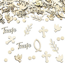 100 Stück Taufe Deko,Holz