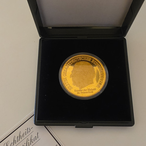 Helmut kohl gedenkmedaille - dr.,