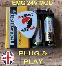 EMG 24V Aktiv Tonabnehmer Mod Lötfrei 81 85 60 89 57 66 SA Batterien enthalten!