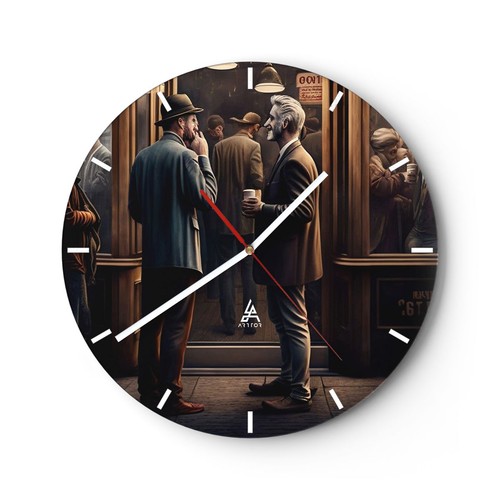 Wanduhr 40x40cm analog glasuhr - 40x40cm,