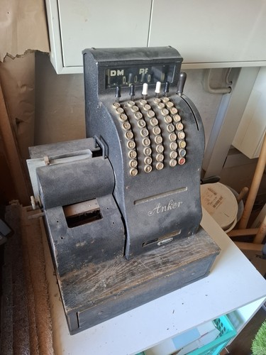 Alte mechanische anker kasse - anker,