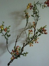 Wild-Beerenzweig 53 cm künstlich Rot/Gelb Herbstdeko Beeren Zweig