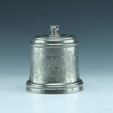 Zinnkrug Bierkrug Zunftkrug eines Zimmermanns - 20. Jh.