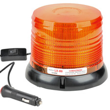 LED Rundum-Warnleuchte 12V–24V mit Magnetfuß – Blinklicht für Auto, LKW, Traktor