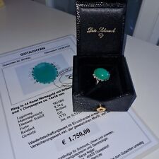 Ring Weißgold 585/mit Brillanten 0.50 ct.und Chrysopras