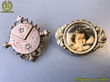 * RAR * 2 x Brosche Jugendstil
