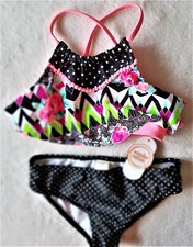 Mädchen Bikini TANKINI Volant Gr 104/110 Neu mit Etikett
