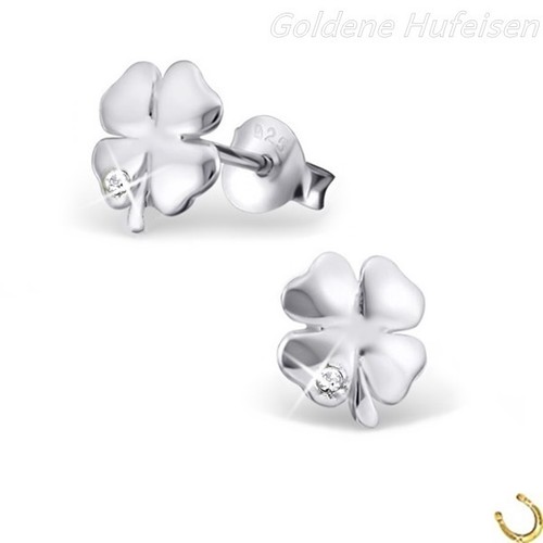 Kleeblatt kristall ohrstecker - kleeblatt,
