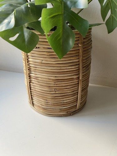 Rattan holz deko übertopf - rattan,