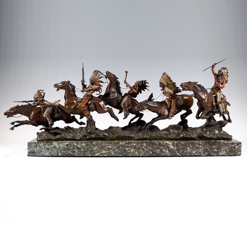 Wiener bronze indianer attacke - wiener,