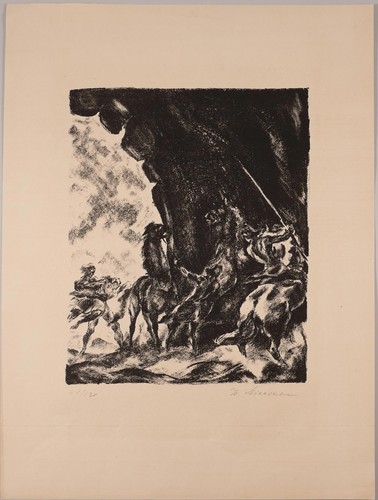 Lithographie frauenraub - lithographie,