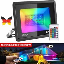 20-200W RGB LED Fluter Außen Dimmbar Strahler Flutlicht Scheinwerfer Gartenlampe