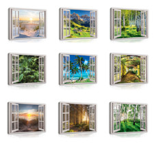 FENSTERBLICK STRAND NATUR Bilder Fenster Leinwandbild Bild Canvas Schlafzimmer