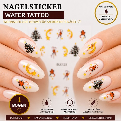 Nagelsticker water tattoo - water,