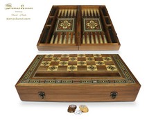 Holz Backgammon/Schach Brett