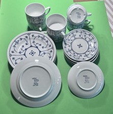 Kahla Blau Saks Kaffeeservice 6 Pers 18 tlg. Unbenutzt Neuwertig Top